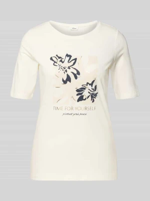 T-shirt o kroju regular fit z mieszanki bawełny s.Oliver RED LABEL