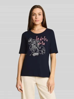 t-shirt o kroju regular fit z mieszanki bawełny z nadrukiem z motywem Tom Tailor