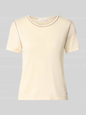 t-shirt o kroju regular fit z mieszanki lyocellu model 'Stella' Guido Maria Kretschmer Złamany biały