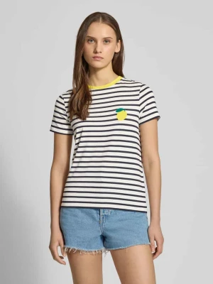 T-shirt o kroju regular fit z mieszanki wiskozy model ‘HEART LIFE’ Only