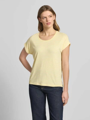 T-shirt o kroju regular fit z mieszanki wiskozy model „MOSTER” Only