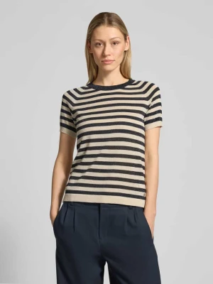 T-shirt o kroju regular fit z mieszanki wiskozy o wyglądzie dzianinowym Jake*s Collection