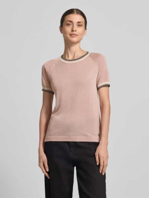 T-shirt o kroju regular fit z mieszanki wiskozy o wyglądzie dzianinowym Jake*s Collection