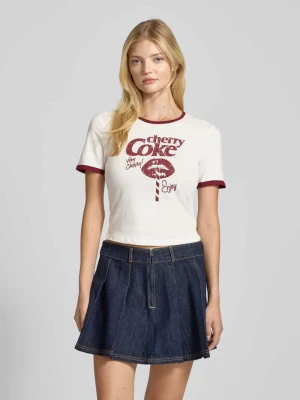 T-shirt o kroju regular fit z nadrukiem Coca Cola® model ‘COCA COLA LIFE’ Only