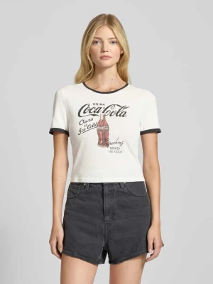 T-shirt o kroju regular fit z nadrukiem Coca Cola® model ‘COCA COLA LIFE’ Only