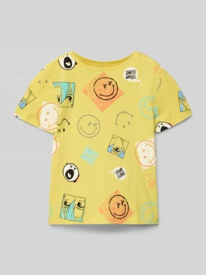 T-shirt o kroju regular fit z nadrukiem Smiley® s.Oliver RED LABEL