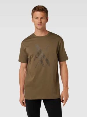 T-shirt o kroju Regular Fit z nadrukiem z logo Armani Exchange