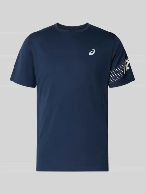 t-shirt o kroju regular fit z nadrukiem z logo model 'ICON' Asics Ciemnoniebieski
