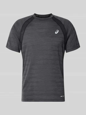 t-shirt o kroju regular fit z nadrukiem z logo model 'Road' ASICS TIGER Czarny