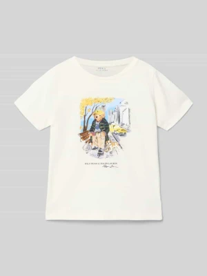 T-shirt o kroju regular fit z nadrukiem z logo Polo Ralph Lauren Kids