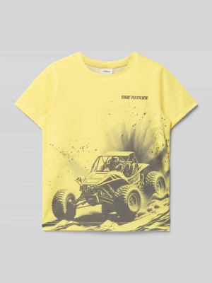T-shirt o kroju regular fit z nadrukiem z motywem s.Oliver RED LABEL