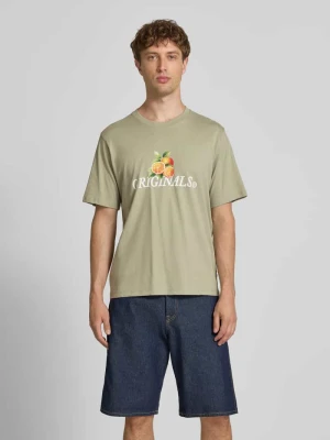 T-shirt o kroju regular fit z nadrukiem z napisem model 'Eres' Jack&Jones Trzcinowy