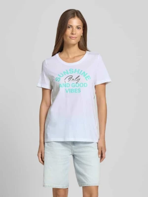 T-shirt o kroju regular fit z nadrukiem z przodu s.Oliver RED LABEL