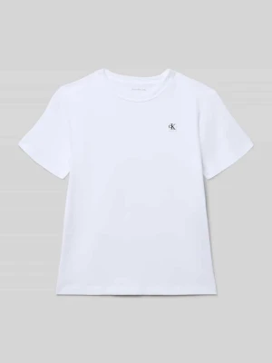 T-shirt o kroju regular fit z naszywką z logo model ‘Mono’ Calvin Klein Jeans