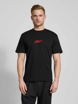 T-shirt o kroju regular fit z okrągłym dekoltem model ‘Dlogotee’ HUGO