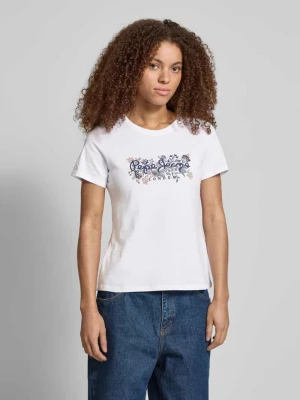 T-shirt o kroju regular fit z okrągłym dekoltem model ‘ROSALIND’ Pepe Jeans