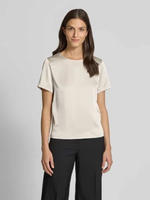 T-shirt o kroju regular fit z satyny i dżerseju model ‘GILBERT’ Weekend Max Mara