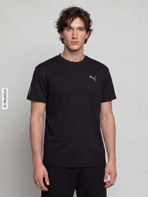 t-shirt o kroju regular fit z technologią drycell model 'PUMATECH Essentials Tee' Czarny