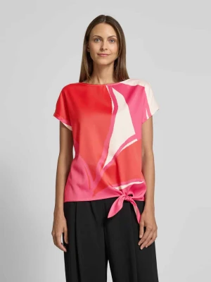 T-shirt o kroju regular fit z wiązanym detalem s.Oliver BLACK LABEL
