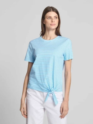 T-shirt o kroju regular fit z wiązanym detalem Tom Tailor Denim