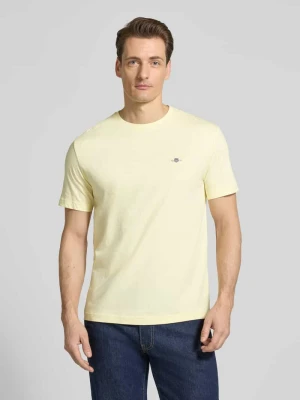 T-shirt o kroju regular fit z wyhaftowanym logo Gant