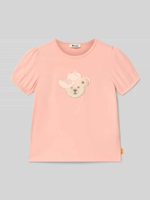 T-shirt o kroju regular fit z wyhaftowanym logo Steiff