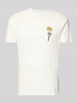 T-shirt o kroju regular fit z wyhaftowanym napisem model ‘Kameron’ Blend