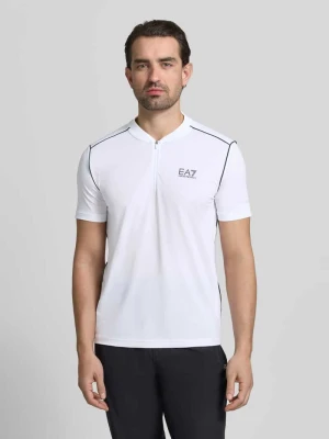 T-shirt o kroju regular fit ze stójką EA7 Emporio Armani