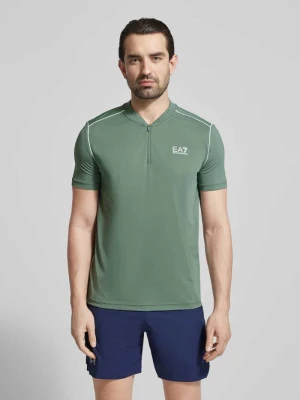 T-shirt o kroju regular fit ze stójką EA7 Emporio Armani