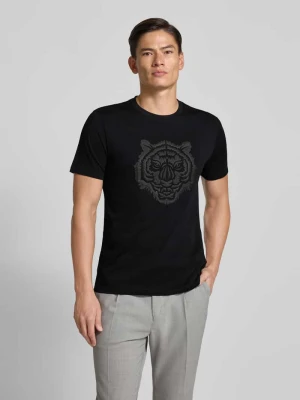 T-shirt o kroju regular fit ze zwierzęcym nadrukiem model ‘Jer’ Antony Morato