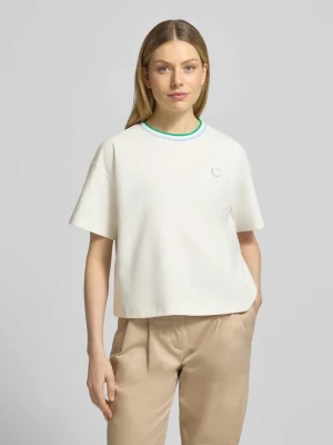 T-shirt o kroju relaxed fit z aplikacjami z motywem Marc Cain