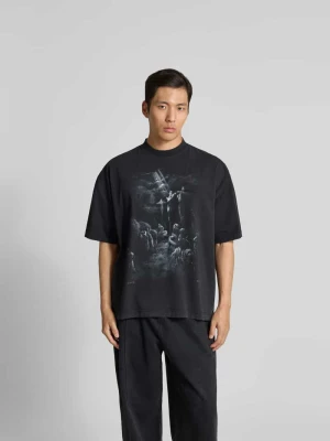 t-shirt o kroju relaxed fit z bawełny Vetements Antracytowy