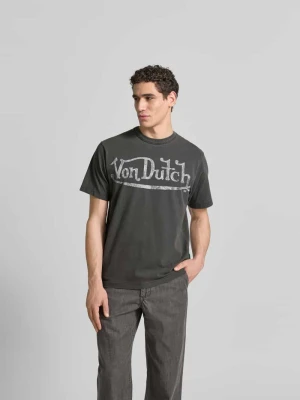t-shirt o kroju relaxed fit z czystej bawełny ANNARR Ciemnoszary