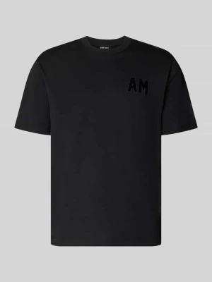 t-shirt o kroju relaxed fit z czystej bawełny Antony Morato Czarny