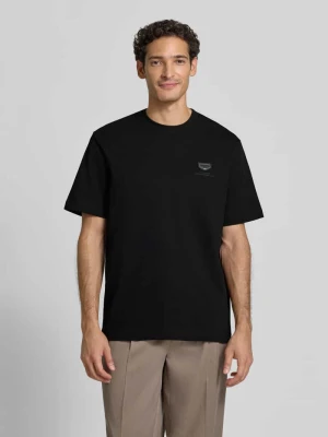 t-shirt o kroju relaxed fit z czystej bawełny Antony Morato Czarny