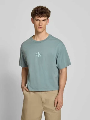 t-shirt o kroju relaxed fit z czystej bawełny Calvin Klein Jeans