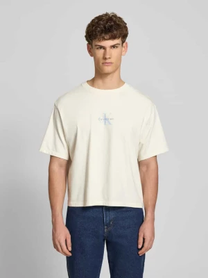 t-shirt o kroju relaxed fit z czystej bawełny Calvin Klein Jeans