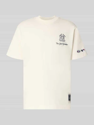t-shirt o kroju relaxed fit z czystej bawełny Champion Beżowy