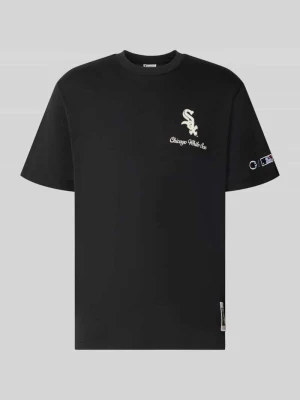 t-shirt o kroju relaxed fit z czystej bawełny Champion Czarny