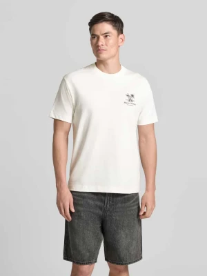 T-shirt o kroju relaxed fit z czystej bawełny Marc O'Polo Złamany biały