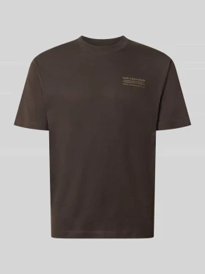t-shirt o kroju relaxed fit z czystej bawełny Marc O'Polo Czekoladowy