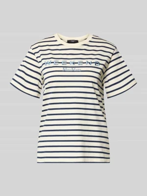 T-shirt o kroju relaxed fit z czystej bawełny model 'BORA' Weekend Max Mara