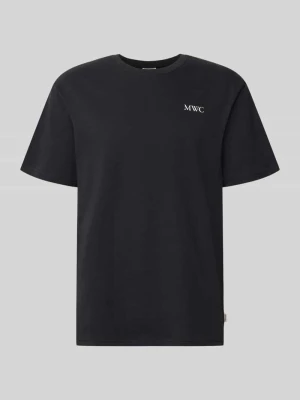 T-shirt o kroju relaxed fit z czystej bawełny model 'CAP' Only & Sons Czarny