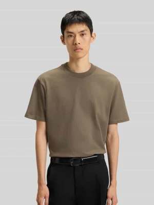 T-shirt o kroju relaxed fit z czystej bawełny model ‘DAPOLINO’ HUGO