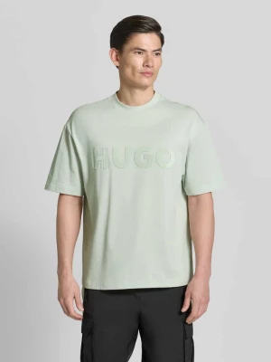 t-shirt o kroju relaxed fit z czystej bawełny model 'DINKEE' HUGO
