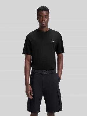 T-shirt o kroju relaxed fit z czystej bawełny model 'DROSTEE' Hugo Czarny