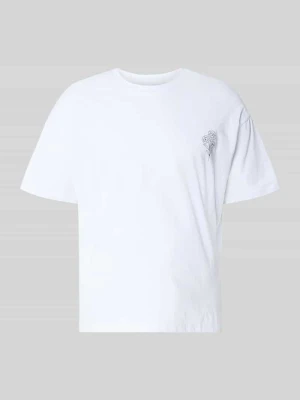 t-shirt o kroju relaxed fit z czystej bawełny model "DYLAN" Jack&Jones Biały