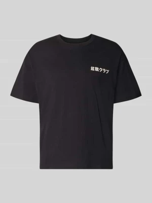 t-shirt o kroju relaxed fit z czystej bawełny model "DYLAN" Jack&Jones Czarny