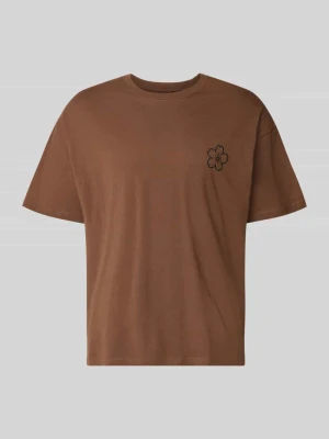 t-shirt o kroju relaxed fit z czystej bawełny model "DYLAN" Jack&Jones Czekoladowy