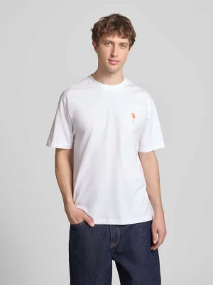 T-shirt o kroju relaxed fit z czystej bawełny model 'FRED' Only & Sons Złamany biały